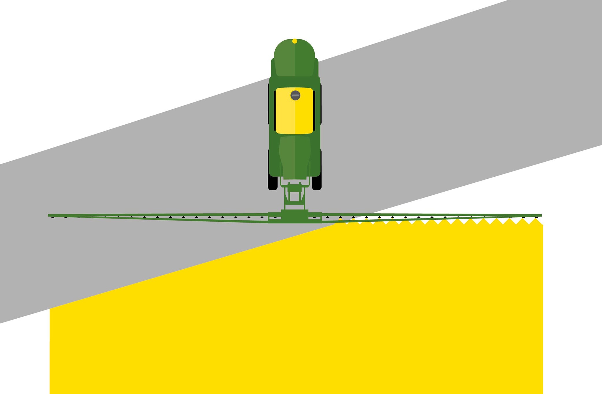 Ilustraţie care explică controlul individual al duzelor