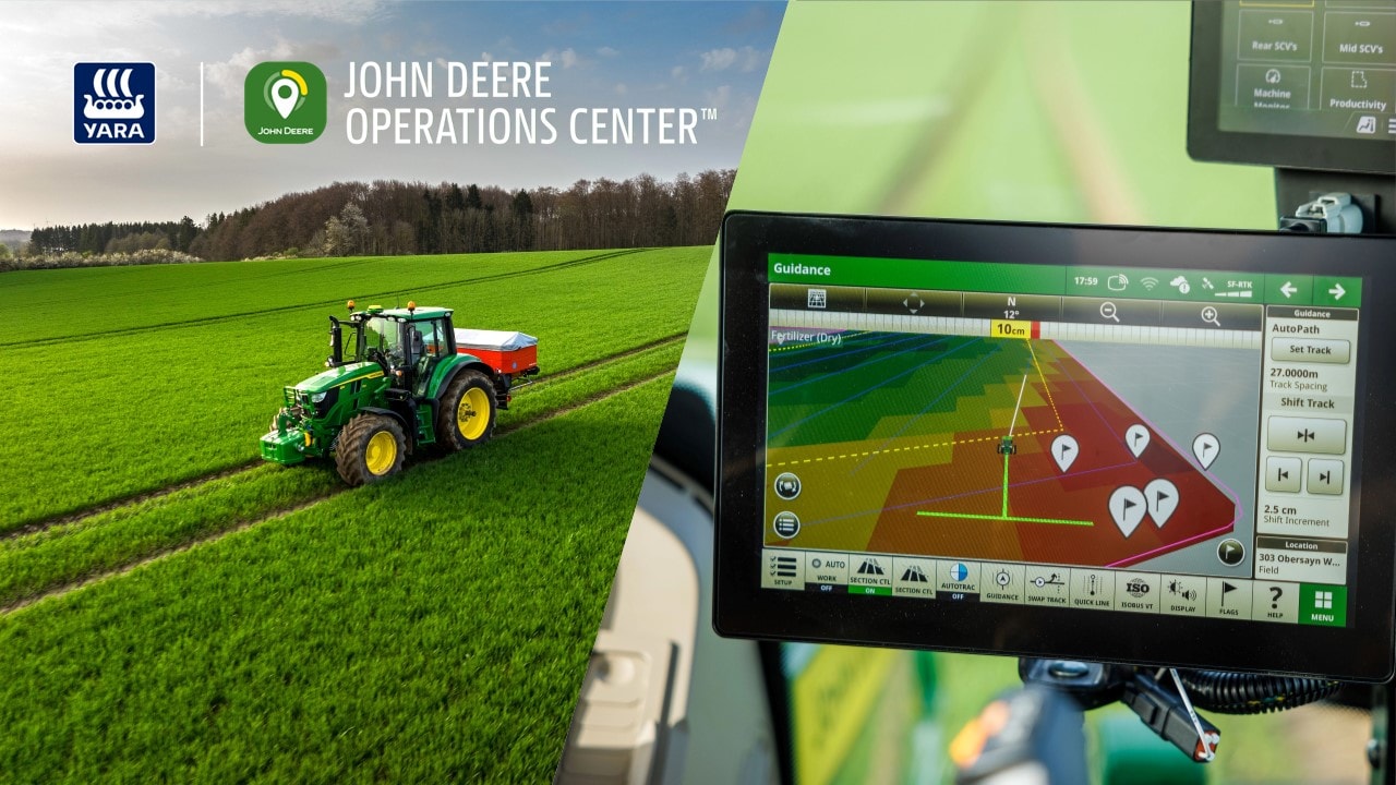 Aplicaţia Yara Atfarm şi John Deere